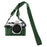 For Olympus OM-5 Mark II Camera Case Genuine Cow Leather Protective Cover with Shoulder Strap - Green - 1