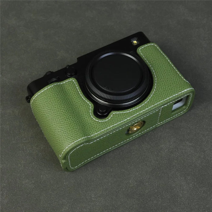 For Fujifilm X-E5 Camera Case with Detachable Battery Access  /  Shoulder Strap - Green - 4