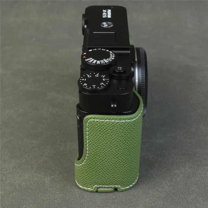 For Fujifilm X-E5 Camera Case with Detachable Battery Access  /  Shoulder Strap - Green - 6