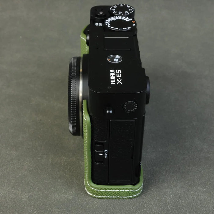For Fujifilm X-E5 Camera Case with Detachable Battery Access  /  Shoulder Strap - Green - 7