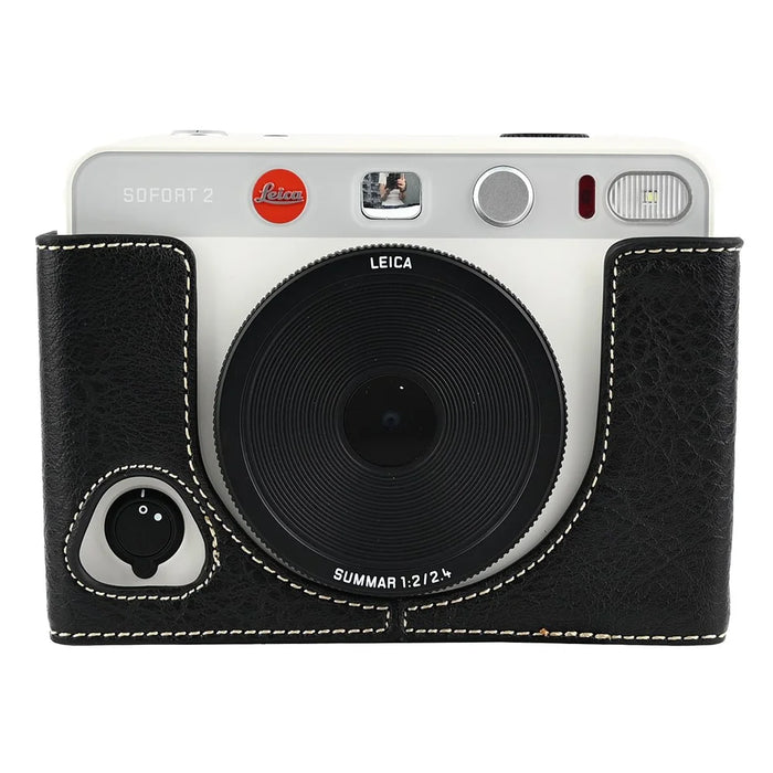 For Leica SOFORT 2 PU Leather Bottom Cover Shockproof Camera Half Case with Battery Access - Black - 4