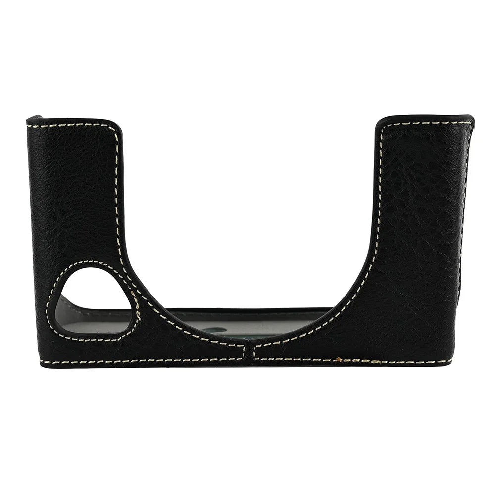 For Leica SOFORT 2 PU Leather Bottom Cover with Battery Access / Strap Shockproof Camera Half Case - Black - 3