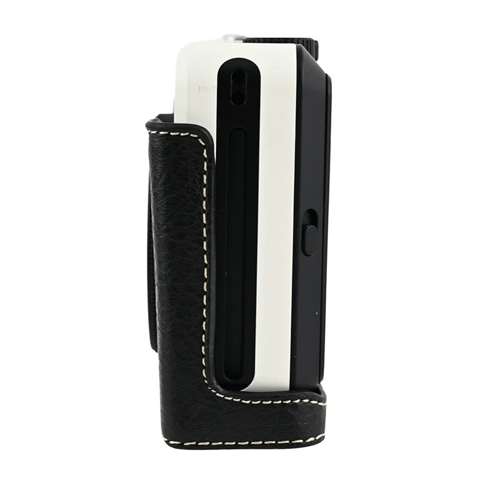 For Leica SOFORT 2 PU Leather Bottom Cover with Battery Access / Strap Shockproof Camera Half Case - Black - 7