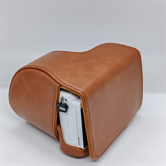 Retro Leather Case Camera Bag for Sony A5000  /  A5100  /  NEX3N PU Camera Protective Cover with Shoulder Strap - Brown - 6