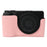 For Ricoh GR III  /  GR IV Litchi PU Leather Camera Base Protective Camera Case with Tripod Screw Hole and Battery Access - Pink - 1