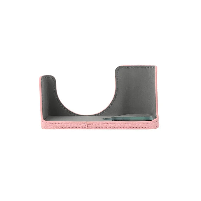 For Ricoh GR III  /  GR IV Litchi PU Leather Camera Base Protective Camera Case with Tripod Screw Hole and Battery Access - Pink - 3