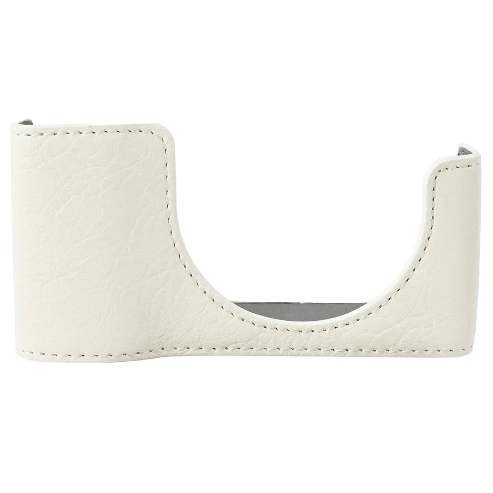 For Ricoh GR III  /  GR IV Litchi Camera Base Protective Camera Case with Shoulder Strap and Battery Access - White - 2