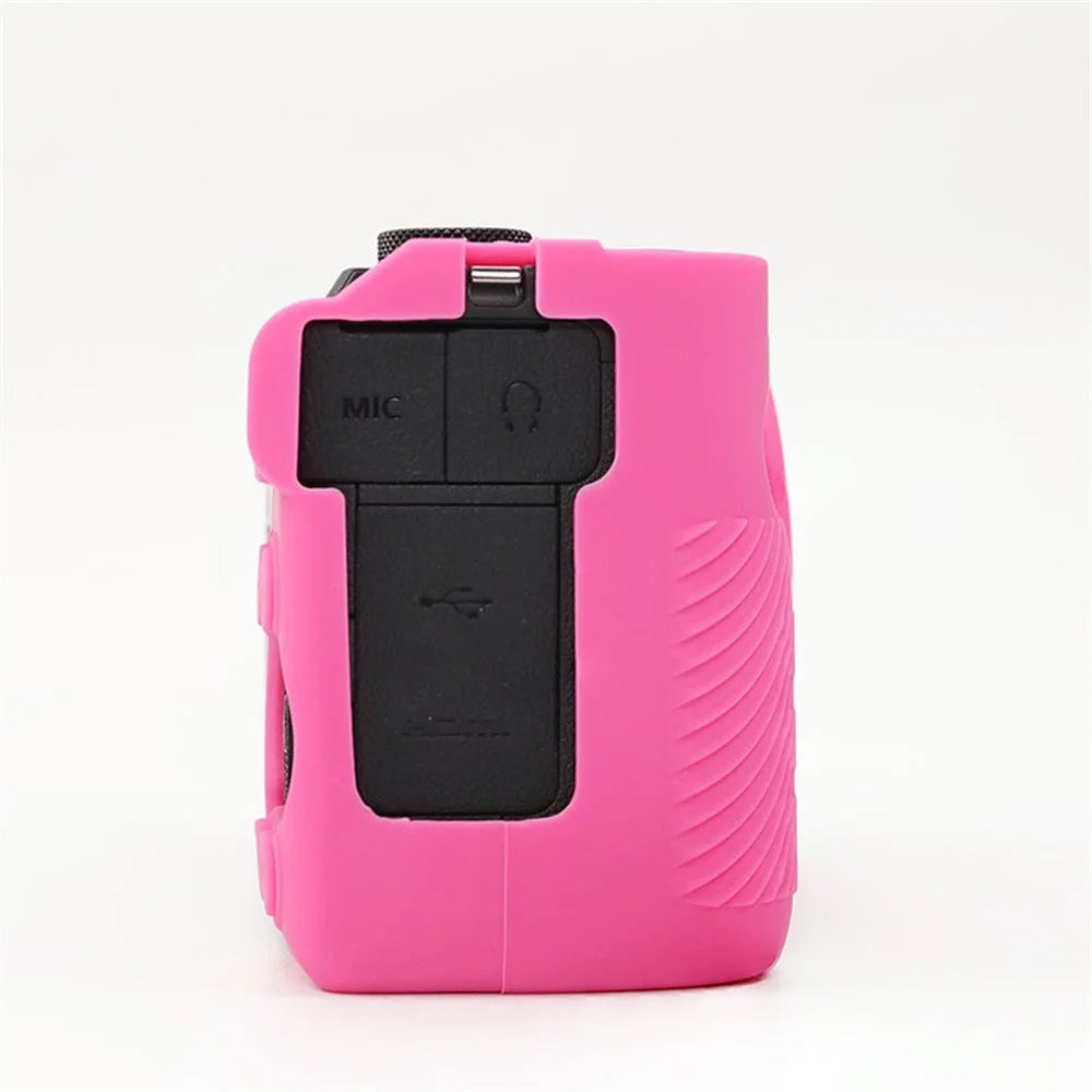 For Canon PowerShot V1 Camera Case Glossy Silicone Protective Cover with Dustproof Shock Resistant - Rose Red - 6
