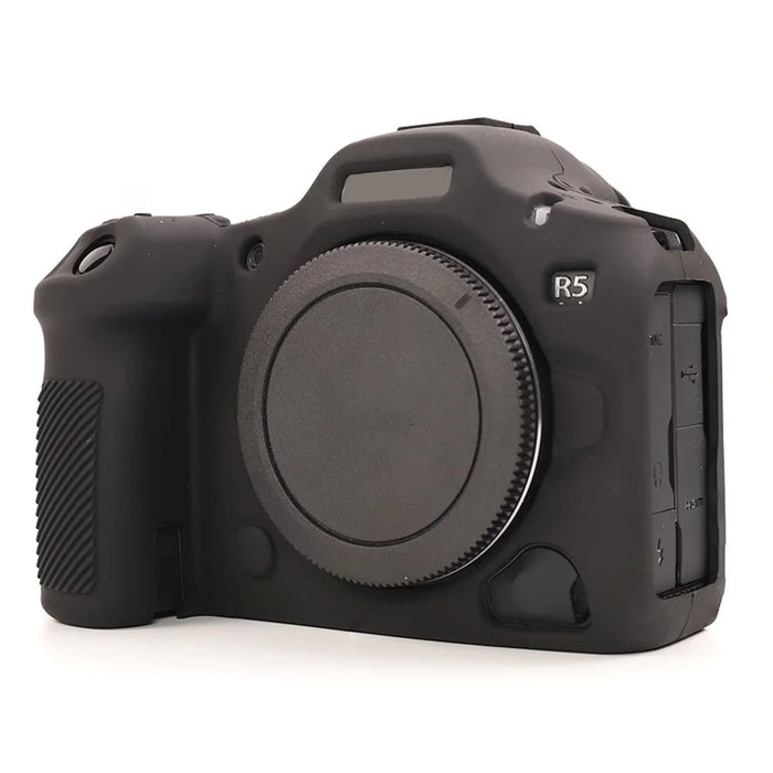 For Canon EOS R5 Mark II Glossy Camera Case Anti-Scratch Silicone Protective Cover - Black - 5