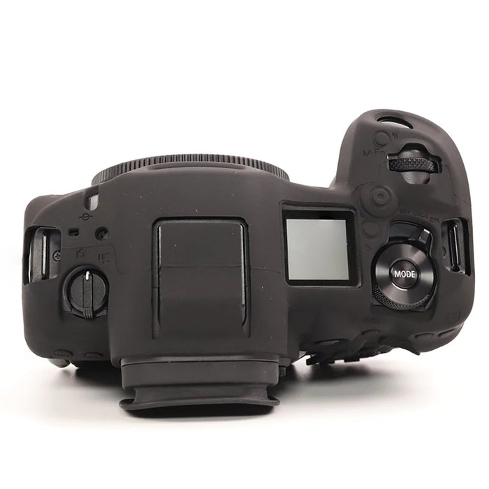 For Canon EOS R5 Mark II Glossy Camera Case Anti-Scratch Silicone Protective Cover - Black - 6