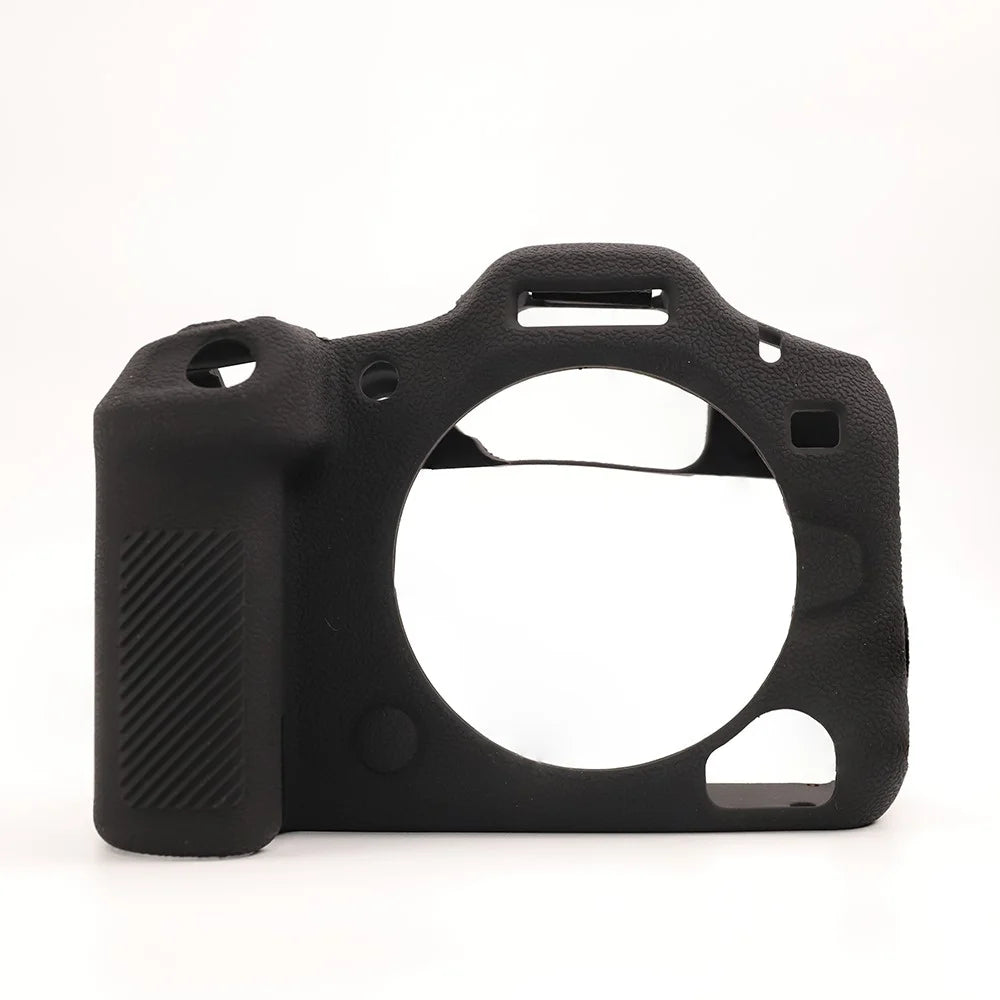 For Canon EOS R5 Mark II Textured Camera Case Anti-Scratch Silicone Protective Cover - Black - 2