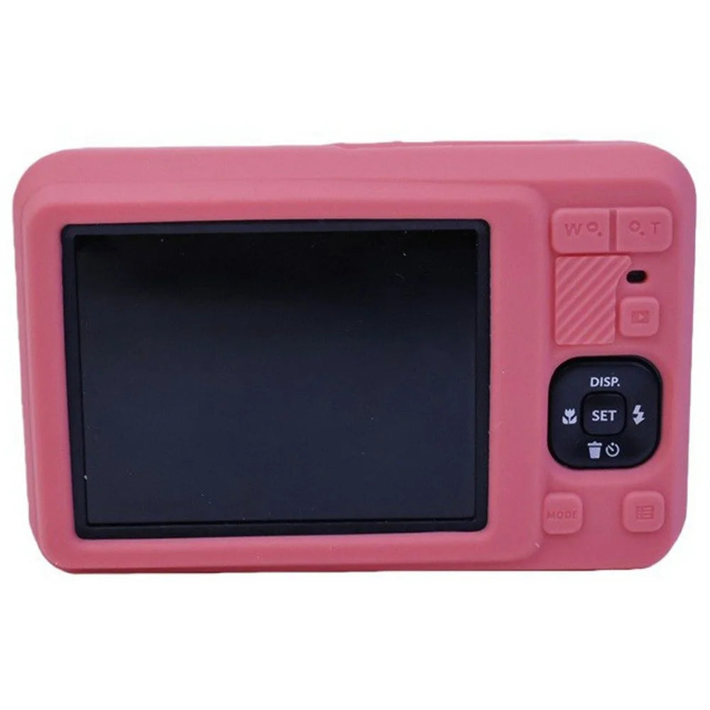 For Kodak Pixpro FZ55 Camera Silicone Case Shockproof Dustproof Cover with Lens Cap - Red - 3