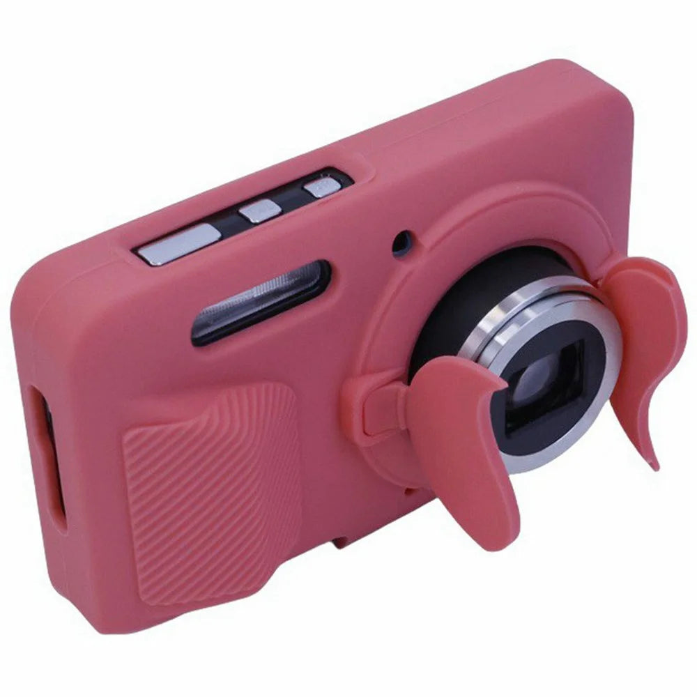 For Kodak Pixpro FZ55 Camera Silicone Case Shockproof Dustproof Cover with Lens Cap - Red - 4