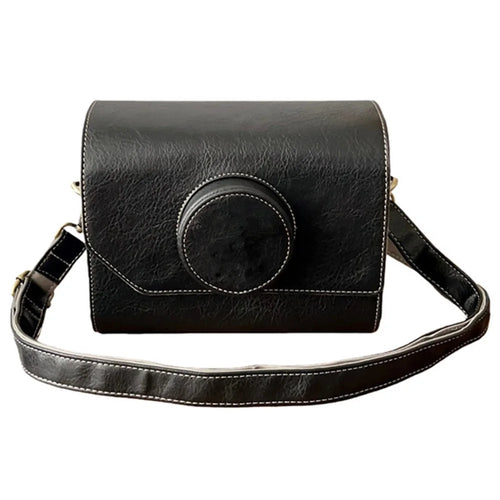 Camera Bag for Canon EOS R50 / EOS R50 V / Ricoh GR III Vintage Style Shoulder Bag Crossbody DSLR Pouch with Adjustable Strap - Black - 1