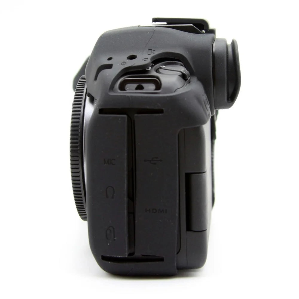 For Canon EOS R6 Mark III Glossy Camera Case Anti-Scratch Silicone Protective Cover - Black - 3