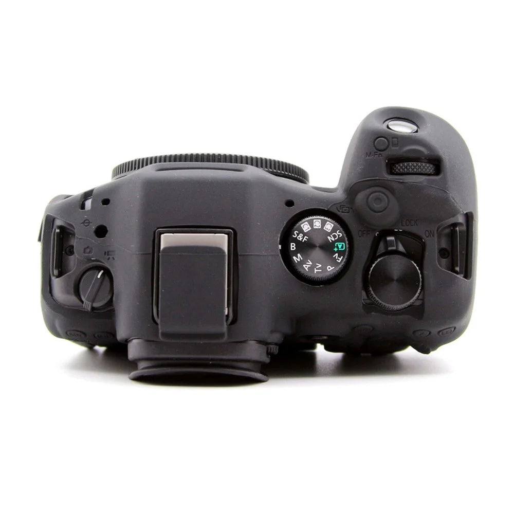 For Canon EOS R6 Mark III Glossy Camera Case Anti-Scratch Silicone Protective Cover - Black - 5