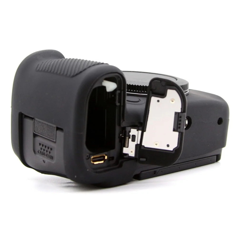 For Canon EOS R6 Mark III Glossy Camera Case Anti-Scratch Silicone Protective Cover - Black - 6