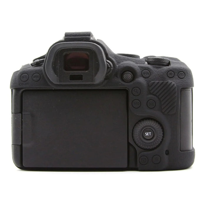 For Canon EOS R6 Mark III Textured Camera Case Anti-Scratch Silicone Protective Cover - Black - 2