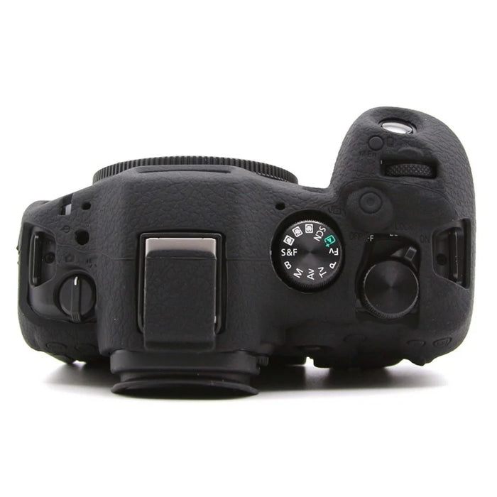For Canon EOS R6 Mark III Textured Camera Case Anti-Scratch Silicone Protective Cover - Black - 3