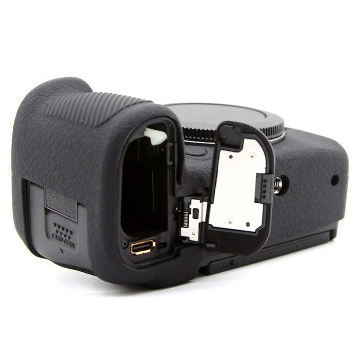 For Canon EOS R6 Mark III Textured Camera Case Anti-Scratch Silicone Protective Cover - Black - 4