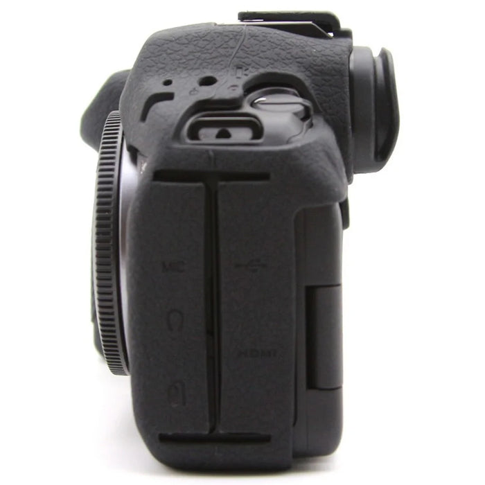 For Canon EOS R6 Mark III Textured Camera Case Anti-Scratch Silicone Protective Cover - Black - 5