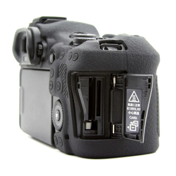 For Canon EOS R6 Mark III Textured Camera Case Anti-Scratch Silicone Protective Cover - Black - 6