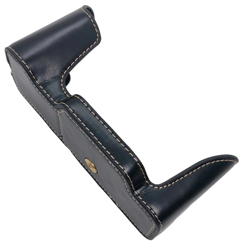 For Nikon DF Camera Bottom Case Battery Opening Design PU Leather Half Cover - Black - 1