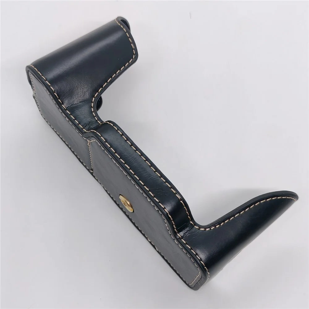For Nikon DF Camera Bottom Case Battery Opening Design PU Leather Half Cover - Black - 2