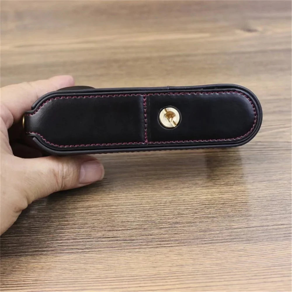 For Leica CL Replacement PU Leather Battery Opening Protective Bottom Cover Half Body Case - Black - 6