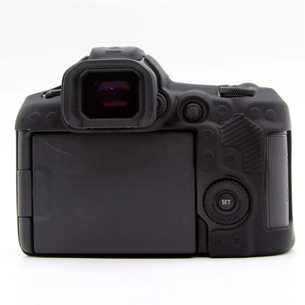 For Canon EOS R5 Mark II Glossy Camera Case Anti-Scratch Silicone Protective Cover - Black - 2