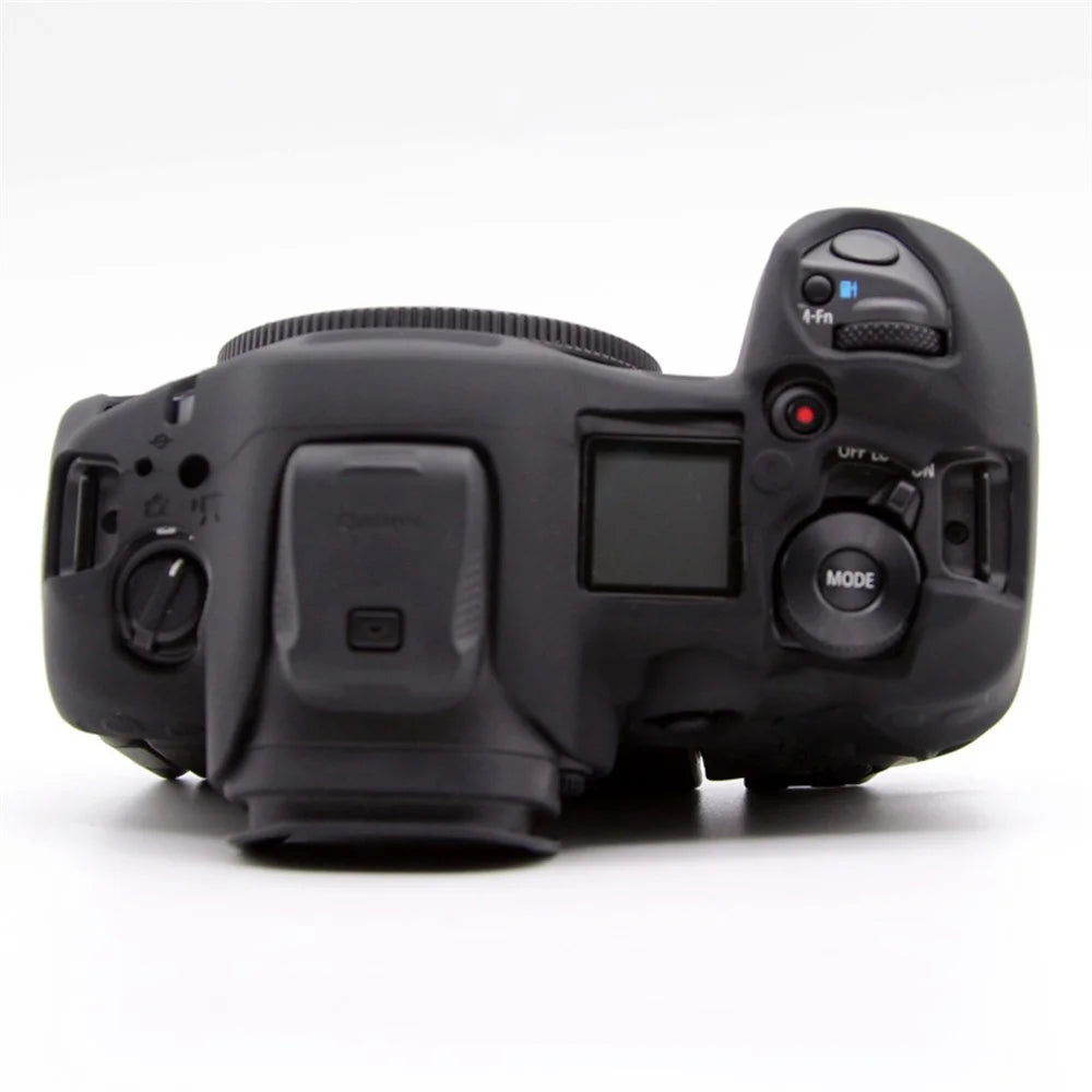 For Canon EOS R5 Mark II Glossy Camera Case Anti-Scratch Silicone Protective Cover - Black - 3