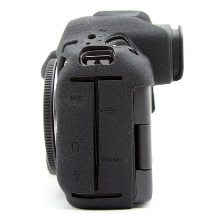 For Canon EOS R5 Mark II Textured Camera Case Anti-Scratch Silicone Protective Cover - Black - 6