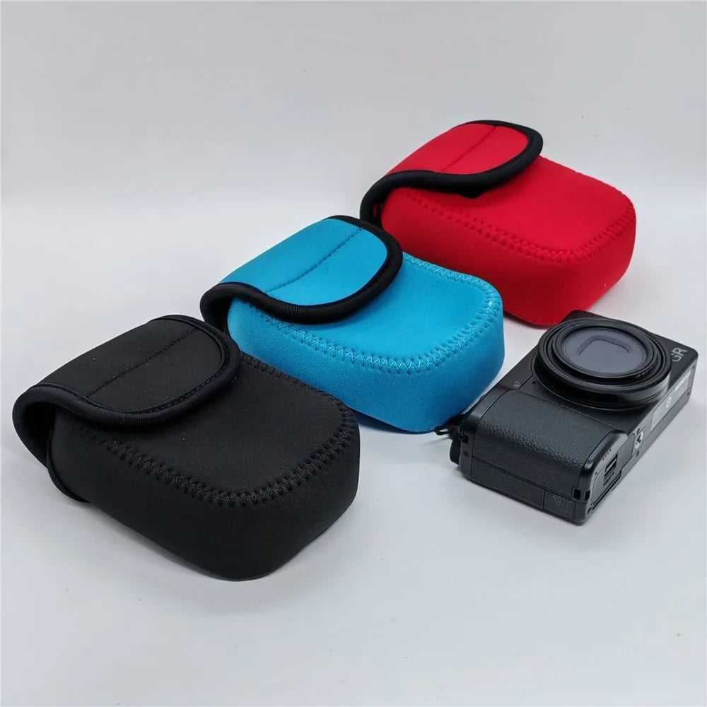 Carrying Case for Ricoh GR IV / GR III / GR II / GR Camera Inner Bag Shockproof Protective Pouch with Carabiner - Red - 5