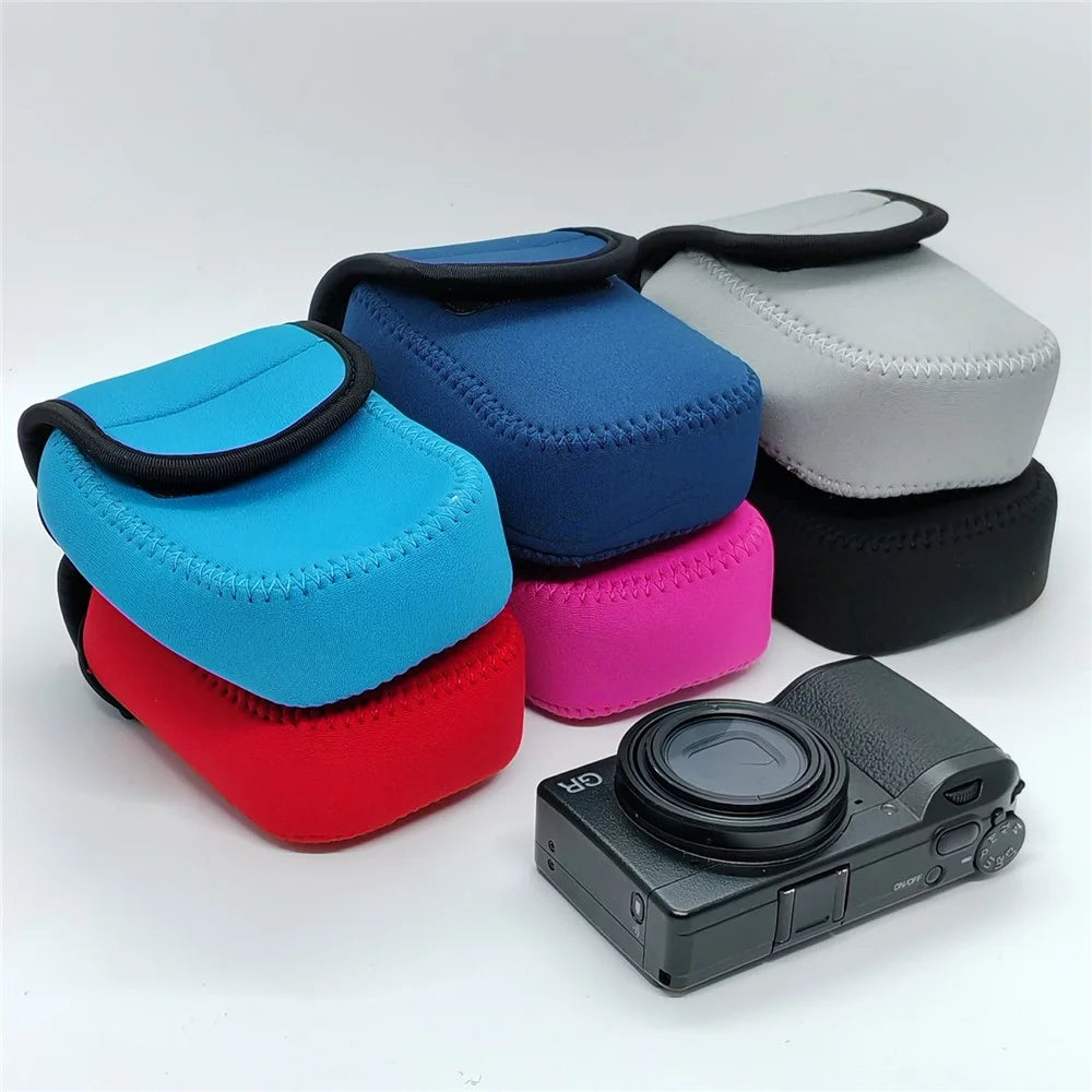 Carrying Case for Ricoh GR IV / GR III / GR II / GR Camera Inner Bag Shockproof Protective Pouch with Carabiner - Red - 6