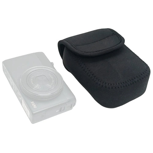 Camera Cover Camera Pouch for Canon S100  /  S110  /  S120  /  S200  /  G9X Neoprene Case Shockproof Waterproof Protective Cover with Carabiner - Black - 1