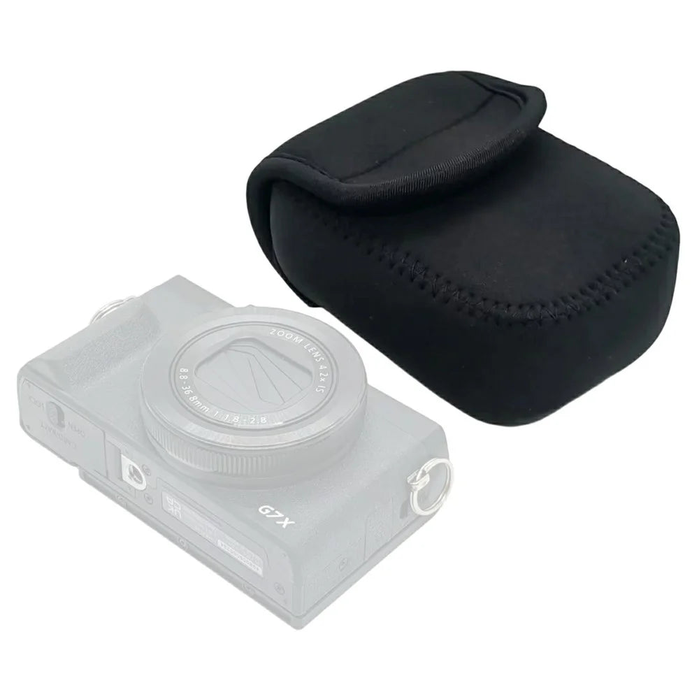 Camera Case Camera Cover for Canon G7X  /  G7X2  /  G7X3 Neoprene Shockproof Waterproof Protective Pouch with Carabiner - Black - 1