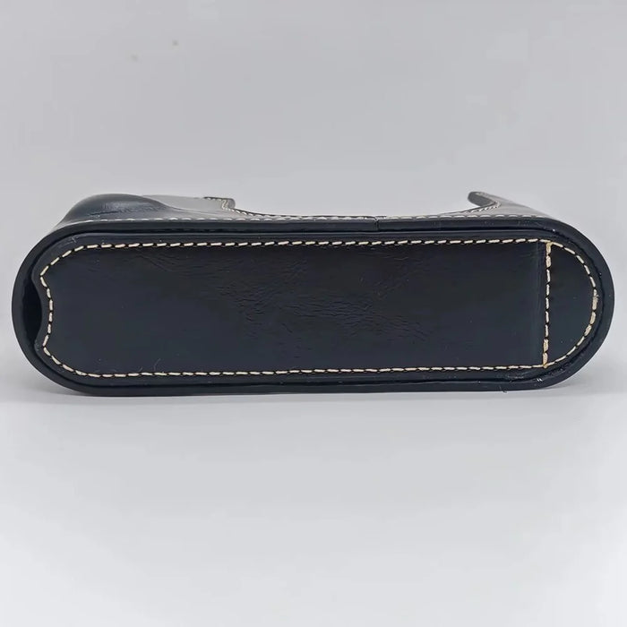For Leica Q3 Camera Bottom Case with Hand Strap Battery Opening PU Leather Half Cover - Black - 3
