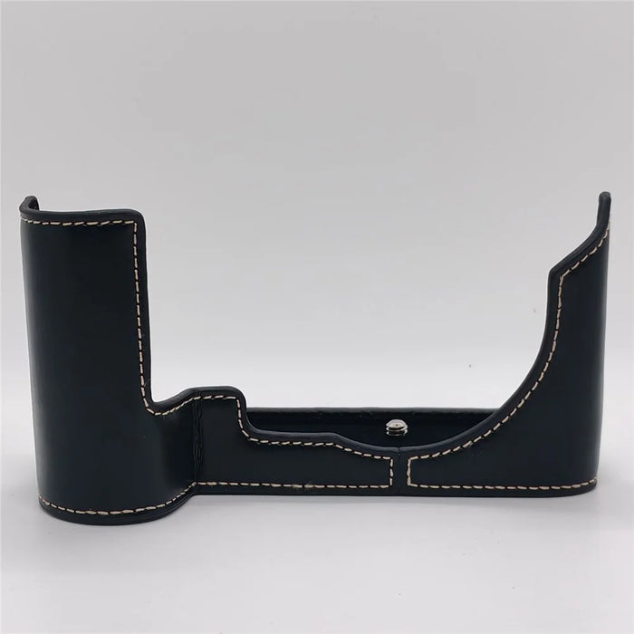 Camera Bottom Grip Leather Case for Leica SL2 PU Leather L-Shape Battery Access Base Stand Protective Cover - Black - 3