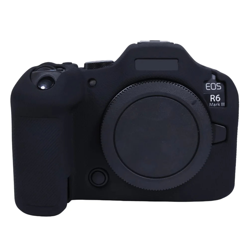 For Canon EOS R6 Mark III Shockproof Silicone Case Anti-slip Grip Camera Protective Cover - Black - 1