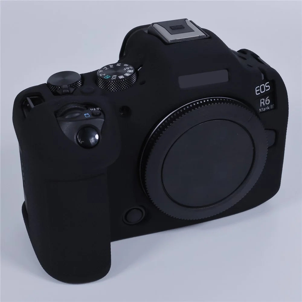 For Canon EOS R6 Mark III Shockproof Silicone Case Anti-slip Grip Camera Protective Cover - Black - 2