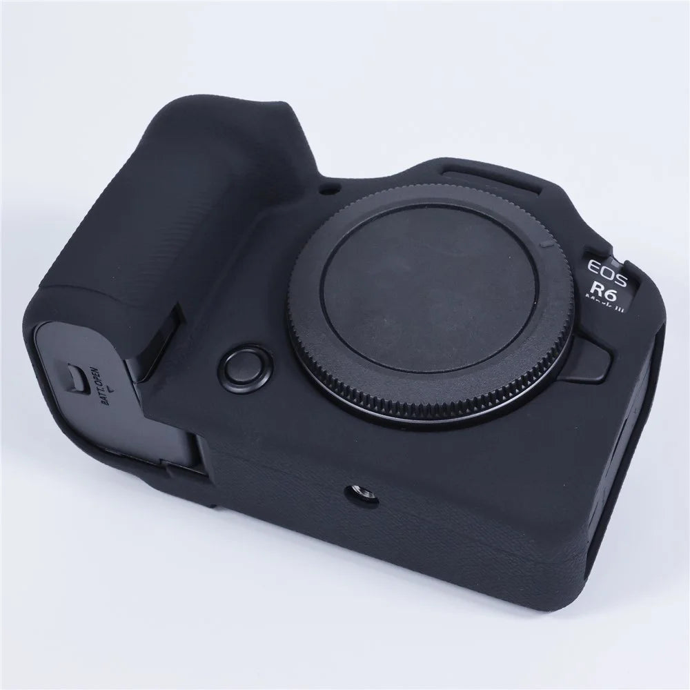 For Canon EOS R6 Mark III Shockproof Silicone Case Anti-slip Grip Camera Protective Cover - Black - 5