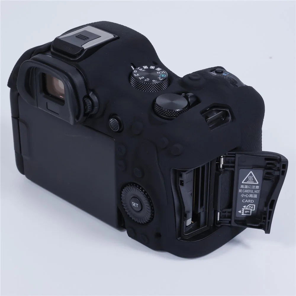 For Canon EOS R6 Mark III Shockproof Silicone Case Anti-slip Grip Camera Protective Cover - Black - 6