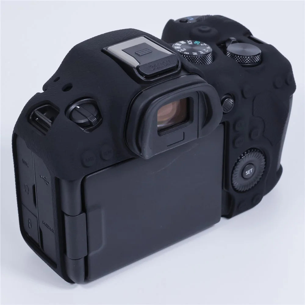 For Canon EOS R6 Mark III Shockproof Silicone Case Anti-slip Grip Camera Protective Cover - Black - 7