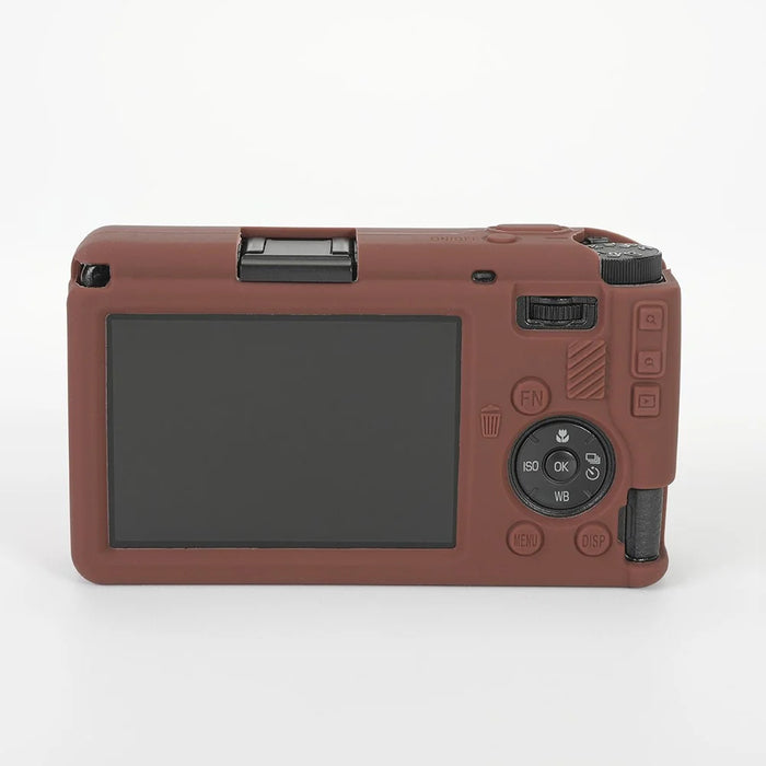 Silicone Case for Ricoh GR IV Camera Anti-Slip Soft TPU Protective Cover with Lens Cap - Brown - 6