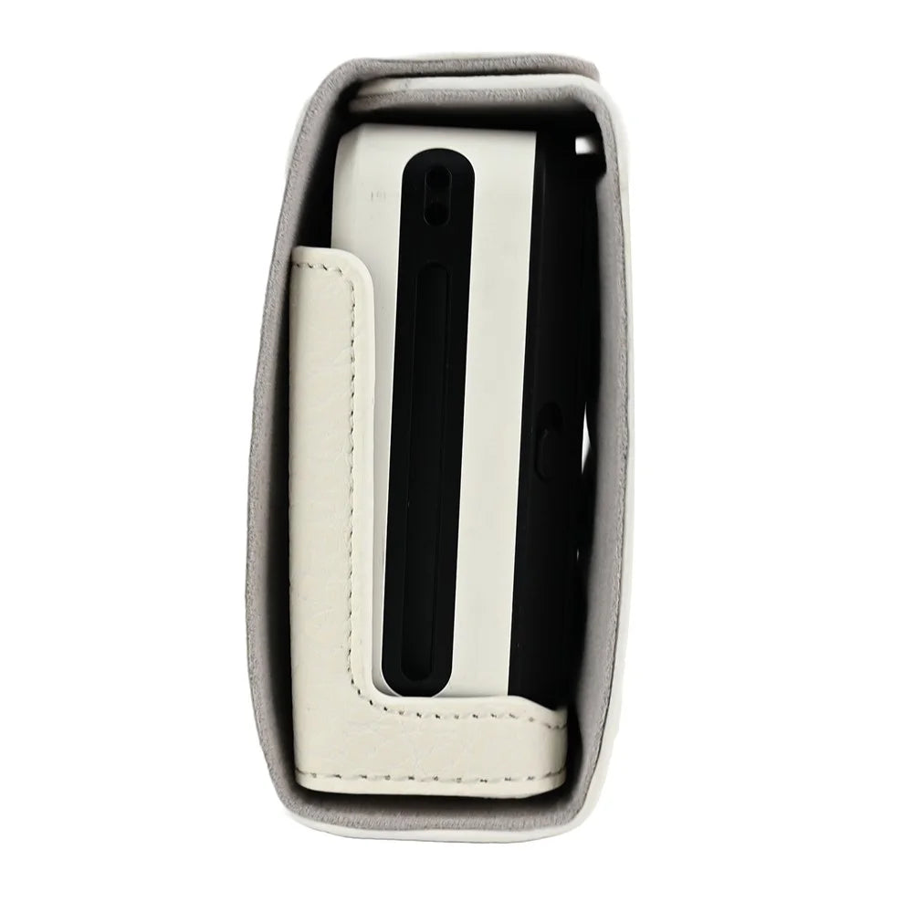 For Leica SOFORT 2 Camera Case with Shoulder Strap PU Leather Protective Cover Instant Film Camera Pouch - White - 7
