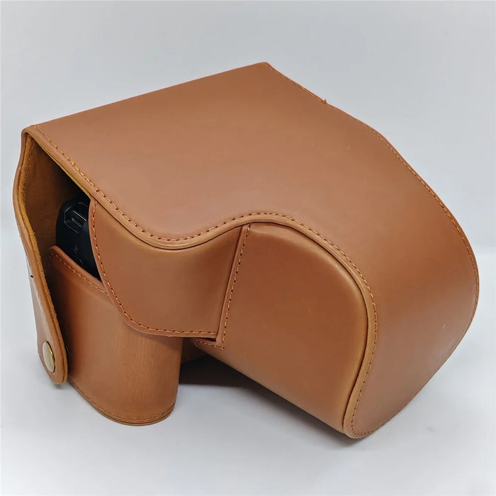 For Canon SX50 HS Camera Case PU Leather Retro Style Protective Cover with Shoulder Strap - Coffee - 2