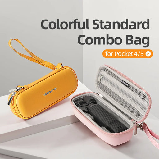 SUNNYLIFE OP4-B205 For DJI Osmo Pocket 4 / 3 Carrying Case Waterproof Leather Portable Storage Bag with Wrist Strap (without Shoulder Strap) - Black - 2