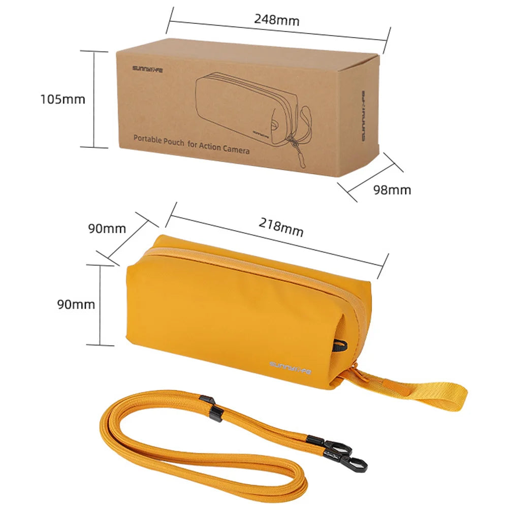 SUNNYLIFE For DJI Osmo Pocket 3/4 Large Capacity Carrying Case Crossbody Bag Portable Storage Pouch - Black - 4