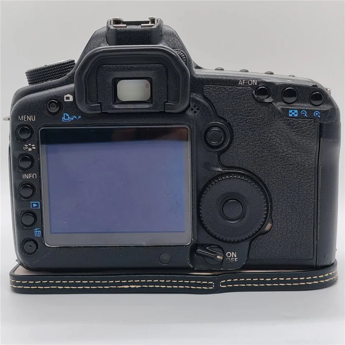 Half Case for Canon EOS 5D Mark II  /  Mark III  /  Mark IV Detachable Battery Design PU Leather Camera Grip Cover - Black - 7