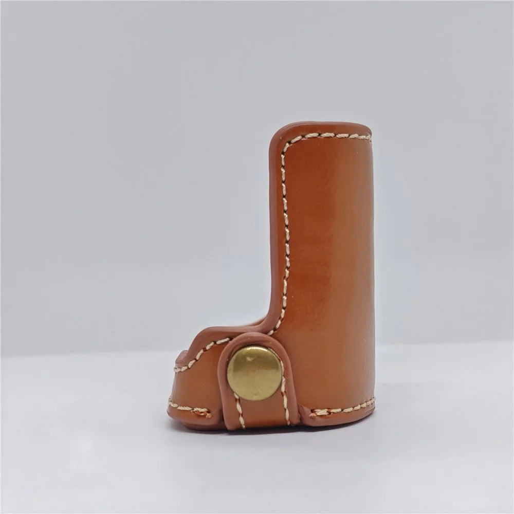 Camera Half Case for Olympus PEN-F PU Leather Bottom Battery Opening Protective Cover - Brown - 3
